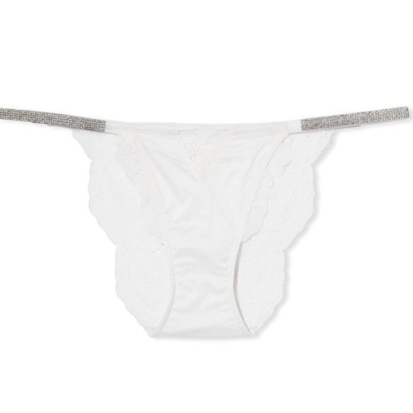 New VERY SEXY Bombshell Shine Cheeky Strap Bikini Panty Crystal Band Underwear - Picture 2 of 8